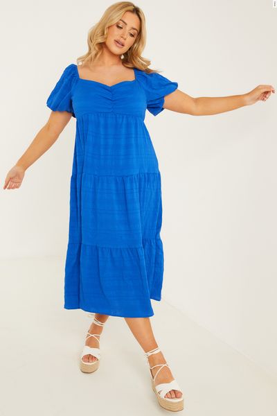 Curve Blue Midi Dress